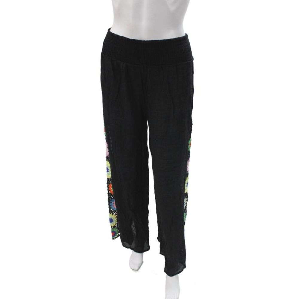 Elan Womens Harem Pants Black Pull On Boho Size M